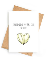 Wenskaart Studio Raquelle - I'm sending you this card witlof
